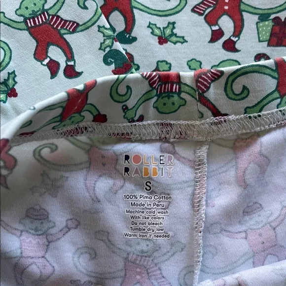 Roller Rabbit limited edition Christmas Pajamas with Fun Monkey Print - Picture 6 of 6